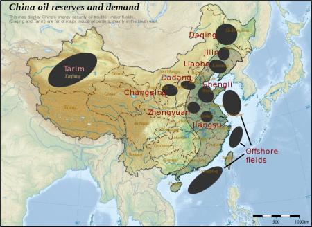 China - principais reservas petrolíferas